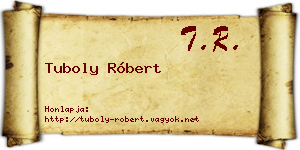Tuboly Róbert névjegykártya
