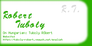 robert tuboly business card