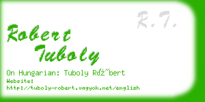 robert tuboly business card